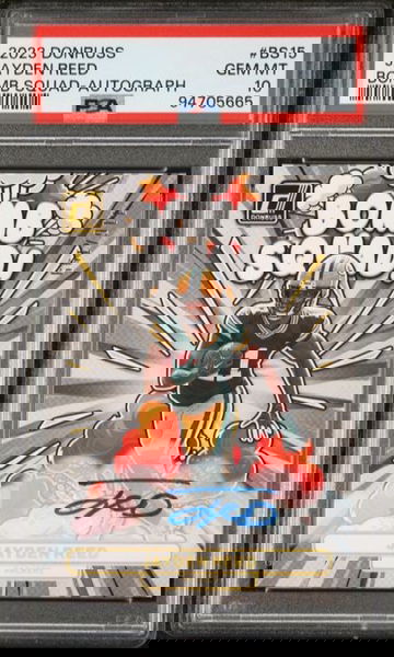 2023 Panini Donruss Bomb Squad Jayden Reed Bomb Squad-Autograph PSA 10