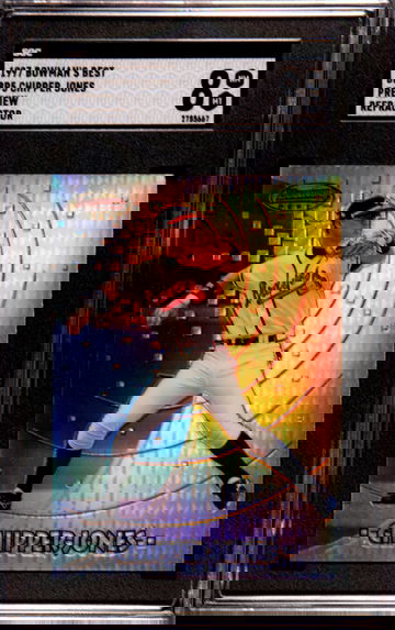 1997 BOWMAN BOWMAN'S BEST PREVIEW REFRACTOR CHIPPER JONES #BBP5 SGC 8 NM-MT