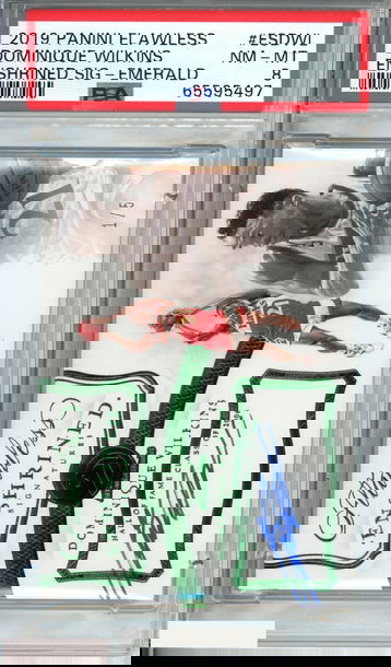 2019 PANINI FLAWLESS DOMINIQUE WILKINS #ESDWL ENSHRINED SIG-EMERALD 1 OF 5 PSA 8