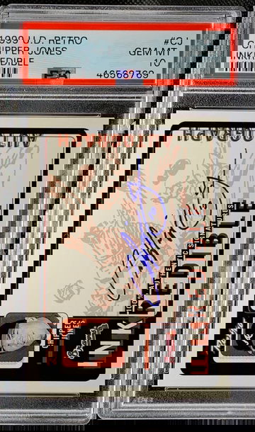 1999 Upper Deck Retro INKredible AUTO Chipper Jones PSA 10 GEM MINT!