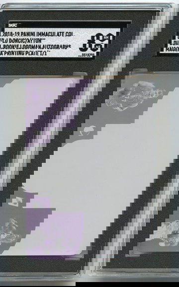 2018-19 PANINI IMMACULATE COL. #DR-LD LUKA DONCIC & AYTON DUAL ROOKIE LOGOMAN AUTO MAGENTA PRINTING PLATE 1/1 SGC 8