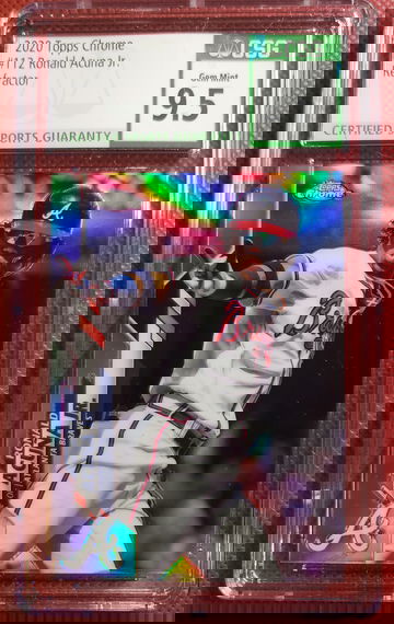 Ronald Acuna Jr #112 - 2020 Topps Chrome Refractor CGS 9.5 Gem Mint