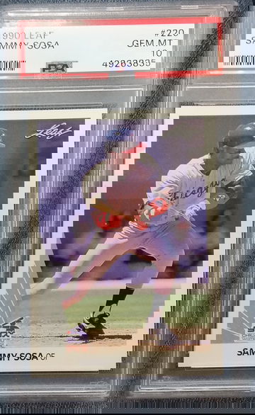 1990 leaf Sammy Sosa Psa 10