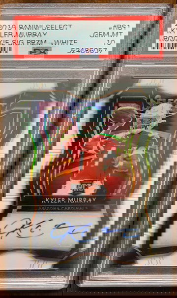 2019 Panini Select Rookie Signatures Prizm White Kyler Murray PSA 10