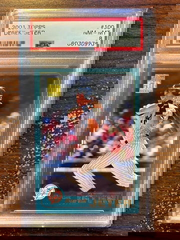 2001 Topps 100 Derek Jeter PSA 8