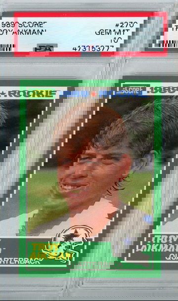 1989 Score Troy Aikman PSA 10