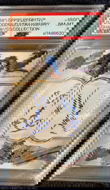 Dwight Gooden Darryl Strawberry 2018 Topps Definitive Dual Auto PSA