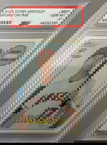 2018 Topps Heritage Shohei Ohtani PSA 10