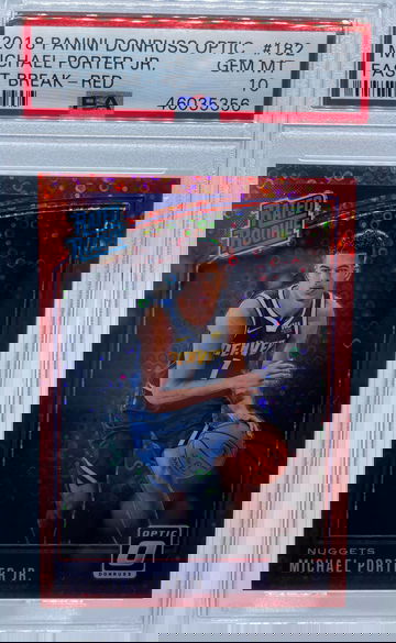 2018 Panini Donruss Optic Michael Porter Jr. FAST BREAK RED PSA 10 GEM MINT