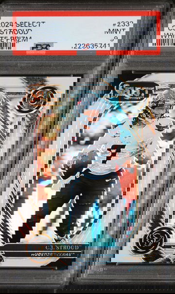 2024 Panini Select White Prizm CJ Stroud #233 Club Level /35 PSA 9