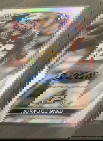 2022 Bowman 1st silver Aidan O’Connell auto /499