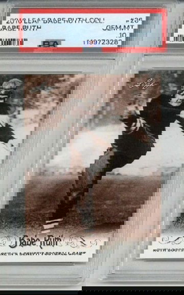 2016 LEAF BABE RUTH COLLECTION #26 BABE RUTH NEW YORK YANKEES PSA 10 LOW POP