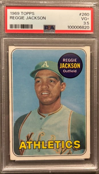 1969 Topps Reggie Jackson #260 RC PSA 3.5 VG+