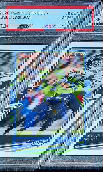 2020 RUSSELL WILSON Panini Donruss SP PSA 9 POP 5 #222