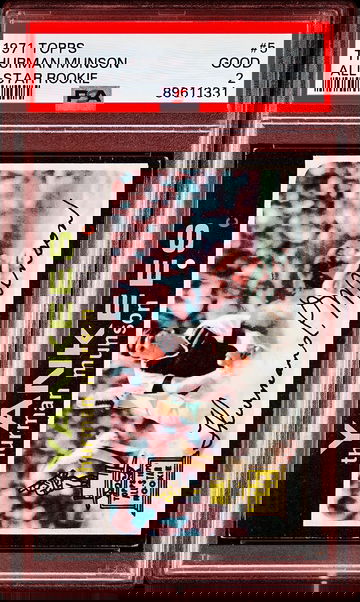 1971 Topps Thurman Munson #5 All-Star Rookie – PSA 2 (Good)