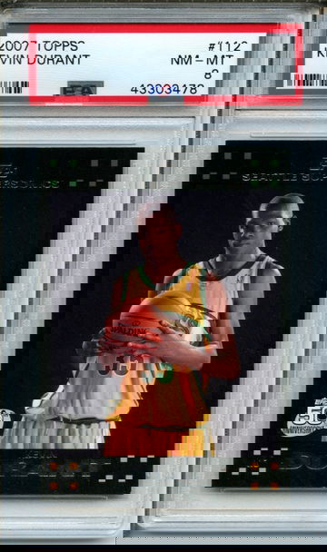 2007 Topps Kevin Durant #112 PSA NM-MT 8