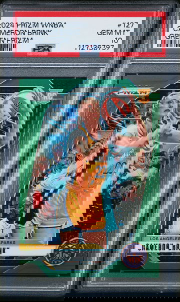 2024 PANINI PRIZM WNBA CAMERON BRINK GREEN PRIZM #127 RC ROOKIE PSA 10