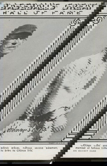 1948 Baseball's Great Hall of Fame Exhibits Johnny Evers Chicago Cubs