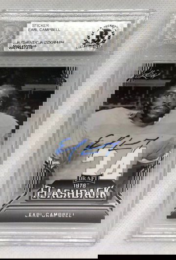 2019 Leaf Draft 1978 Flashback Earl Campbell Authentic Autograph