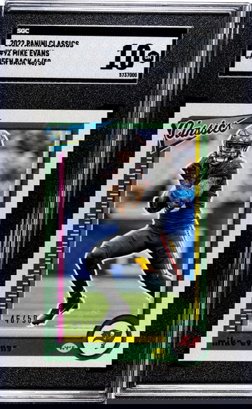 2022 Panini Classics #92 Mike Evans Green Back /50 SGC 10