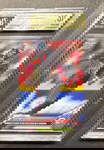 2023 Topps Now #485 Elly de la Cruz RC BGS 10 Pristine