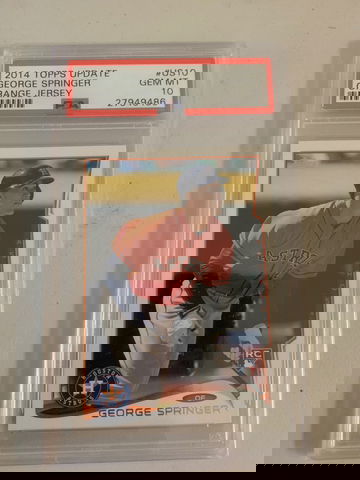 2014 Topps Update George Springer Orange Jsy PSA 10