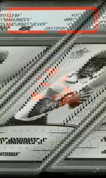 2017 Leaf Special Release Draft Silver Pat Mahomes II #07 PSA 9