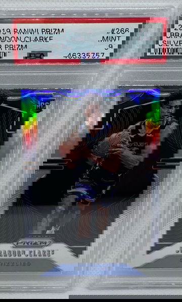 Brandon Clarke 2019-20 Panini Prizm Basketball Silver Prizm Rookie Card PSA 9