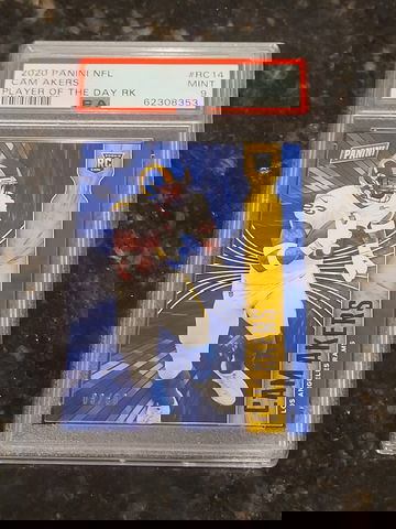 2020 Panini Cam Akers Rookie RC Player of the Day SP Insert #/50! PSA 9 MNT