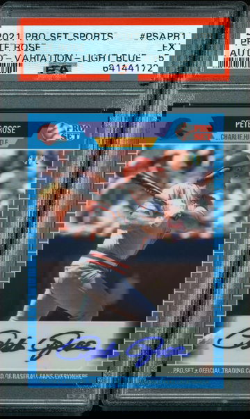 💎⚾️ 2021 LEAF PRO SET BLUE VARIATION PETE ROSE "CHARLIE HUSTLE" AUTO /9🌹PSA 👻