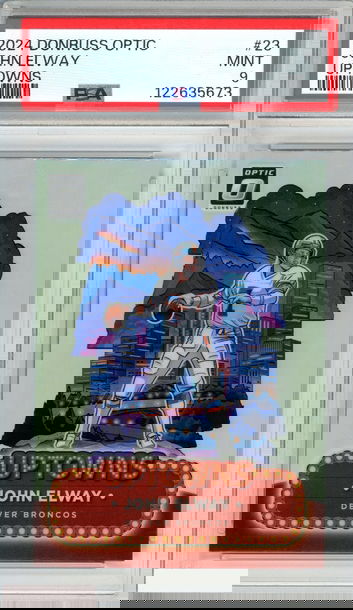 2024 PANINI DONRUSS OPTIC UPTOWNS JOHN ELWAY #23 BRONCOS HOF PSA 9 MINT