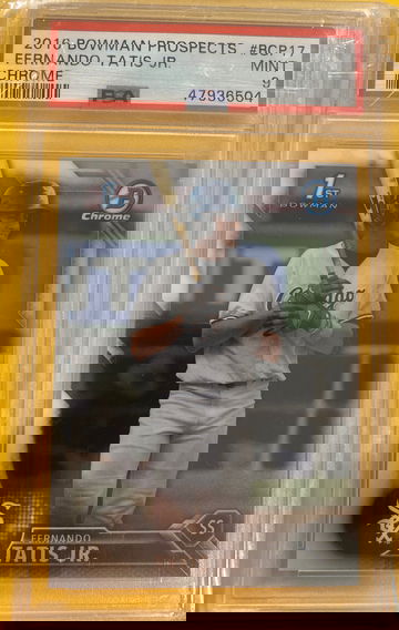 2016 bowman prospects Fernando Tatis jr chrome bcp17 Psa 9