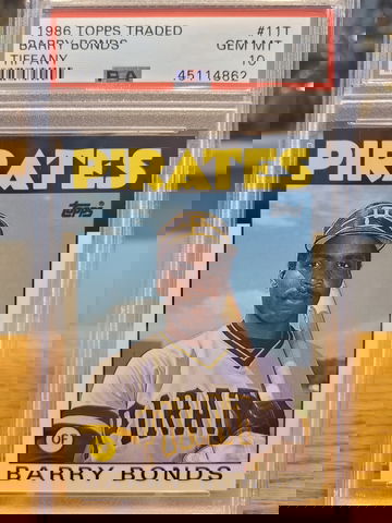 Barry Bonds 1986 Topps Tiffany #11T Traded RC