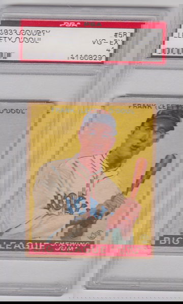 1933 goudey lefty odoul #58 psa 4 .349 lifetime avg