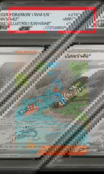 2024 Pokemon #219/167 Lana's Aid Special Illustration Rare PSA 9