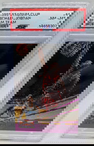 1993 Stadium Club Beam Team Michael Jordan #4 PSA 8