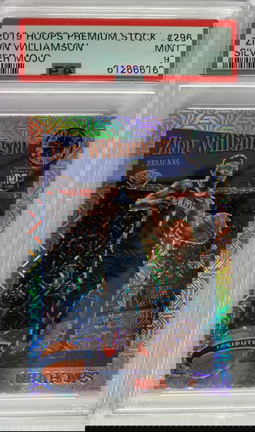 2019 Hoops Premium Stock Zion Williamson Silver Mojo PSA 9