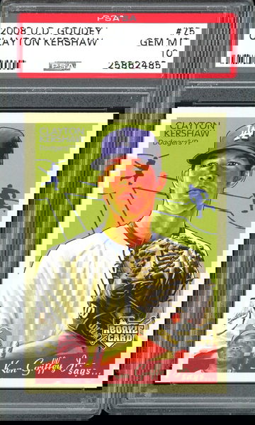 CLAYTON KERSHAW 2008 UPPER DECK GOUDEY #75 PSA 10 RC GEM MINT DODGERS