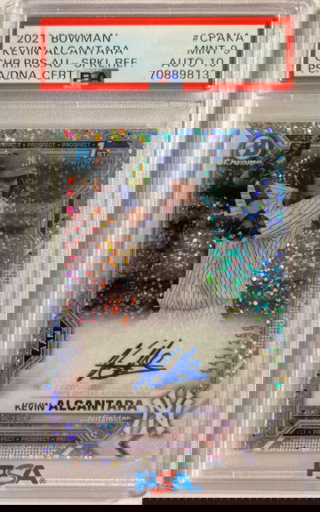 2021 Bowman Kevin Alcantara Prospect Auto Speckle Refractor 