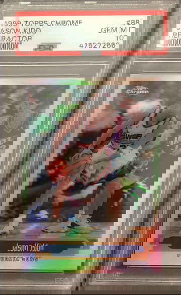 1999-00 Topps Chrome Jason Kidd Refractor PSA 10