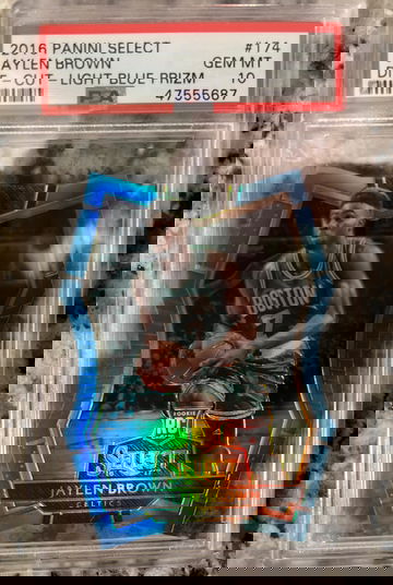 2016 Jaylen Brown Light Blue die cut select Rookie /199 PSA 10 Gem Mint