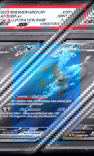 2023 POKEMON MEW EN BLASTOISE ex SPECIAL ILLUSTRATION RARE PSA 9