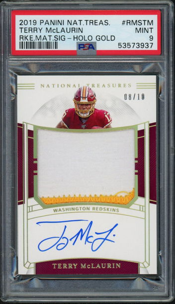 2019 Panini National Treasures RPA Terry McLaurin Holo Gold /10