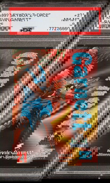 1997 Skybox Z-Force Kevin Garnett Rave 101/399 PSA 8