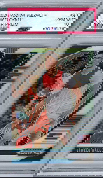 2020 Panini Prizm Draft Picks Silver Prizm LaMelo Ball #43 *PSA 9* Charlotte Hornets