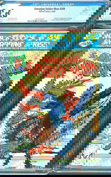 Amazing Spider-Man #209 (1980) CGC 9.6 -- O/w to white; 1st & origin of Calypso