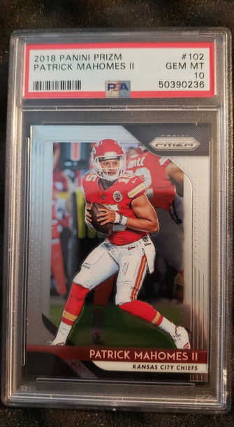 2018 Prizm Patrick Mahomes PSA 10