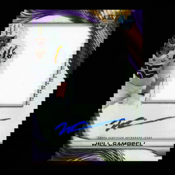 2024 Bowman U Best Will Campbell Rookie Patch Auto LSU Tigers #PJA-WC