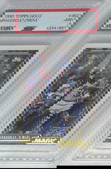 1992 Topps GOLD #362 Shaquille O'Neal SHAQ HOF RC ROOKIE PSA 9 MINT