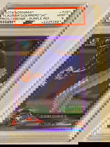 2018 Vladimir Guerrero Jr Bowman Chrome RC Purple Refractor /250 PSA 9